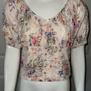 gab & Kate floral button-down shirt